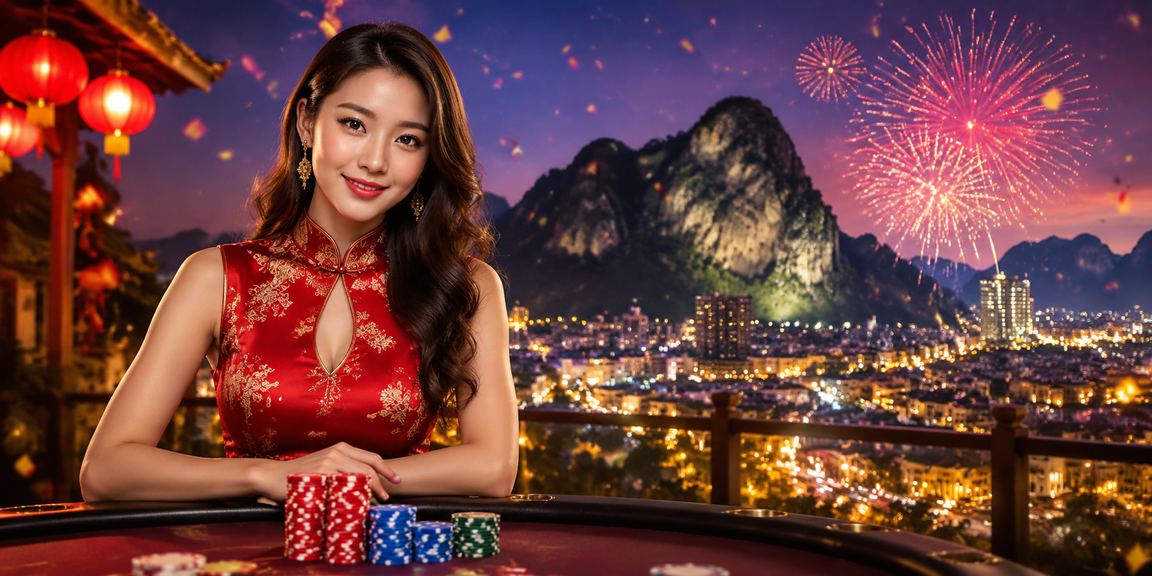 Suasana kasino hiburan gaya Melayu di Ipoh dengan pemain poker yang menikmati permainan